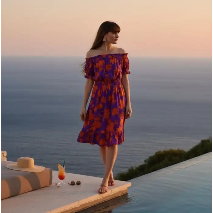 PAM CARMEN YAKA GİPELİ  ELBİSE