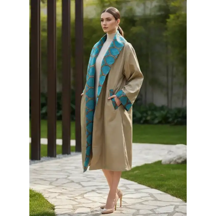 ŞAHMERAN SU GEÇİRMEZ BOHEM TRENCHCOAT / Bej