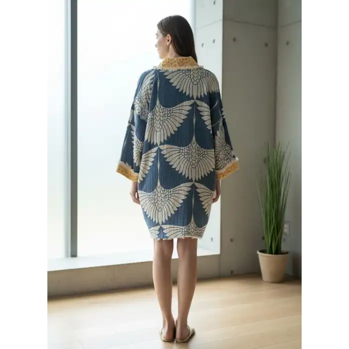 LAKLAKHAN JAKAR DOKUMA MÜSLİN KAFTAN HIRKA