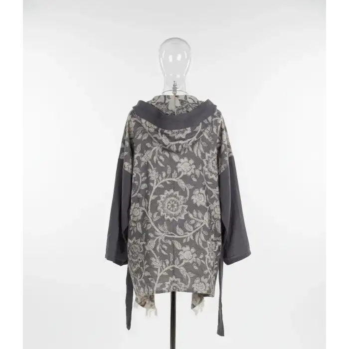 NOTALGIA KAPŞONLU PAMUK KİMONO