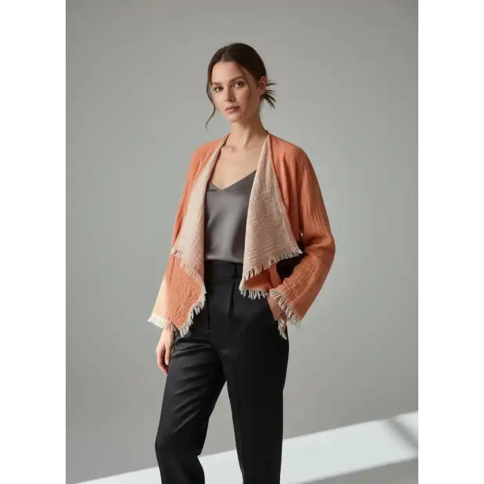 CHAPUT MÜSLİN DOKUMA MİNİ CEKET