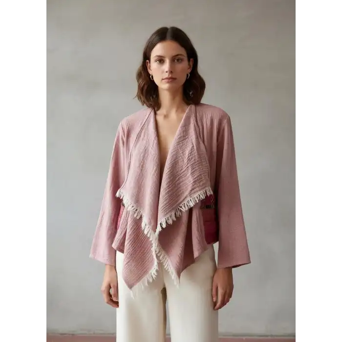 CHAPUT MÜSLİN DOKUMA MİNİ CEKET