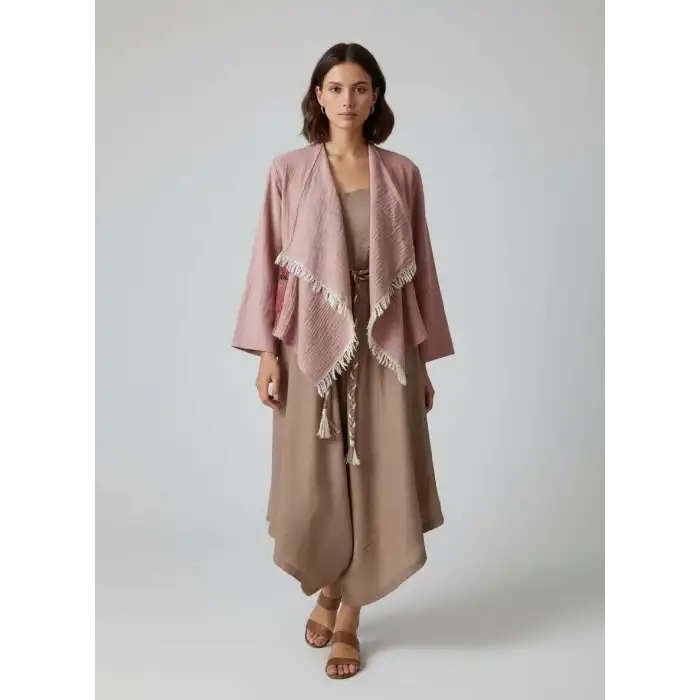 CHAPUT MÜSLİN DOKUMA MİNİ CEKET