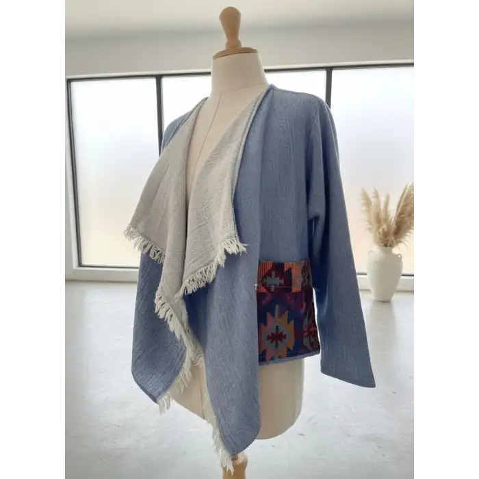 CHAPUT MÜSLİN DOKUMA MİNİ CEKET