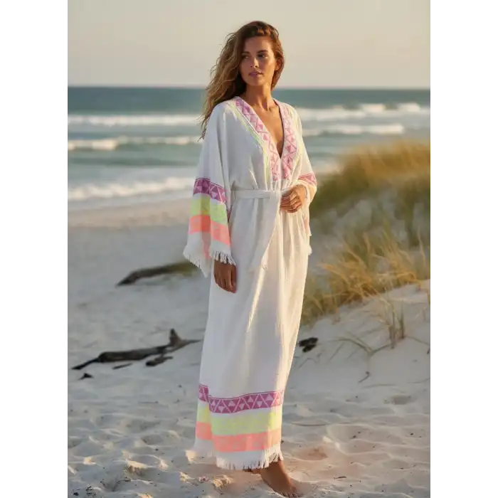 PALERMO PAMUK DOKUMA BOHEM ELBİSE