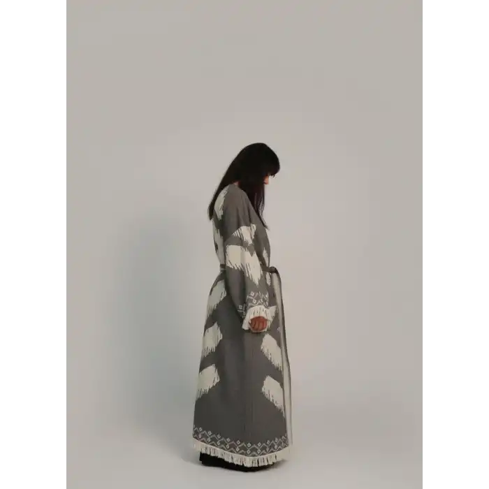 BALKAR DOKUMA PAMUK OVERSİZE KAFTAN