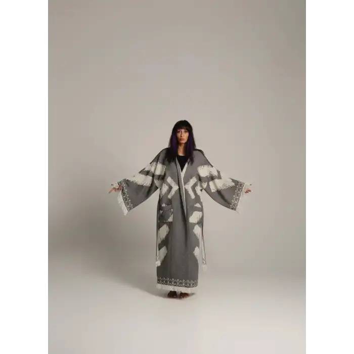 BALKAR DOKUMA PAMUK OVERSİZE KAFTAN