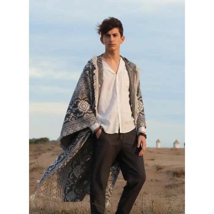 OTUKEN PAMUK KAPŞONLU BOHEM & ETNİK KİMONO