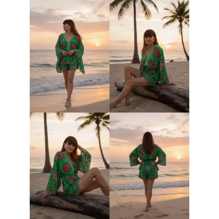 GİZA MİNİ ELBİSE & ŞORT TAKIM