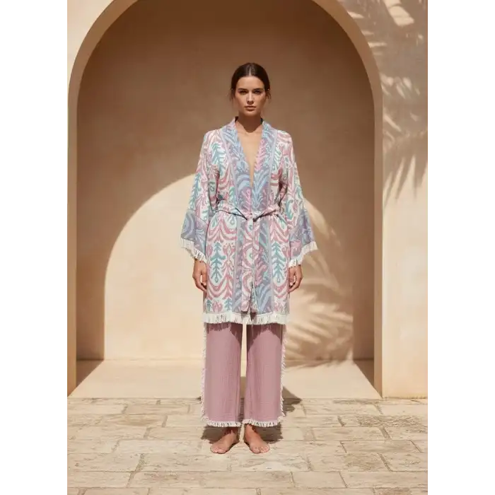 SELVİ PAMUK DOKUMA JAKAR KİMONO