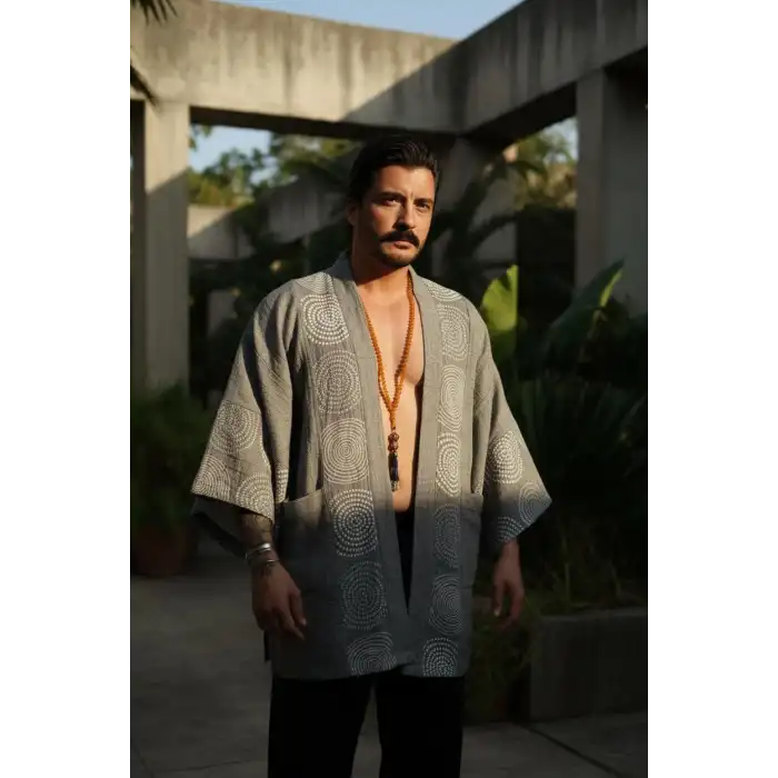 CIRCULAR PAMUK BOHEM KİMONO