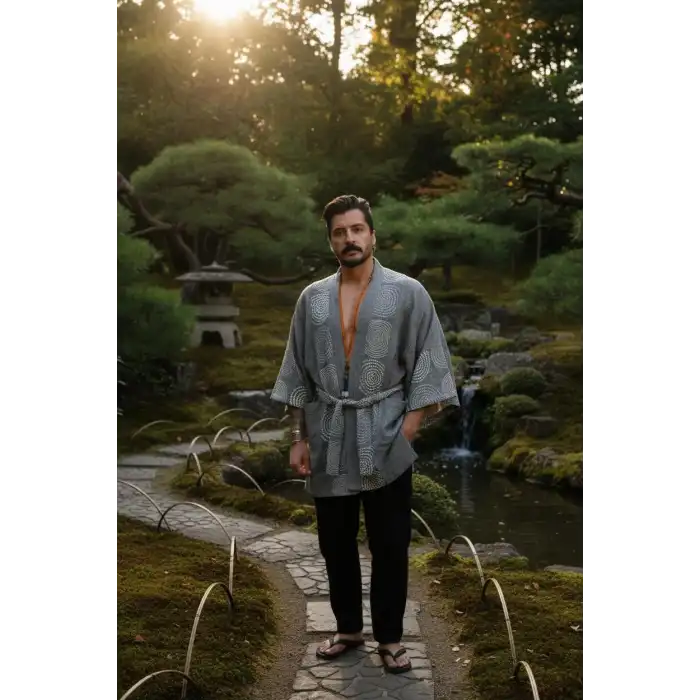 CIRCULAR PAMUK BOHEM KİMONO