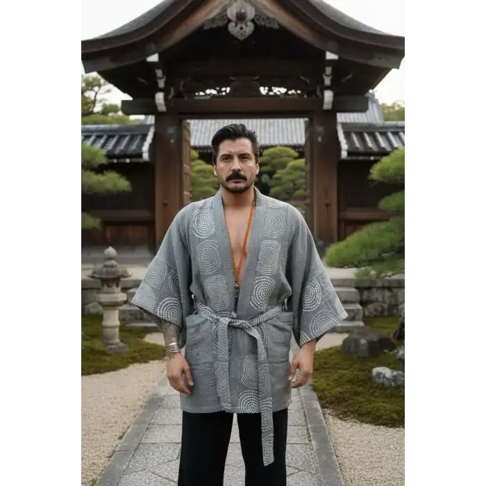 CIRCULAR PAMUK BOHEM KİMONO