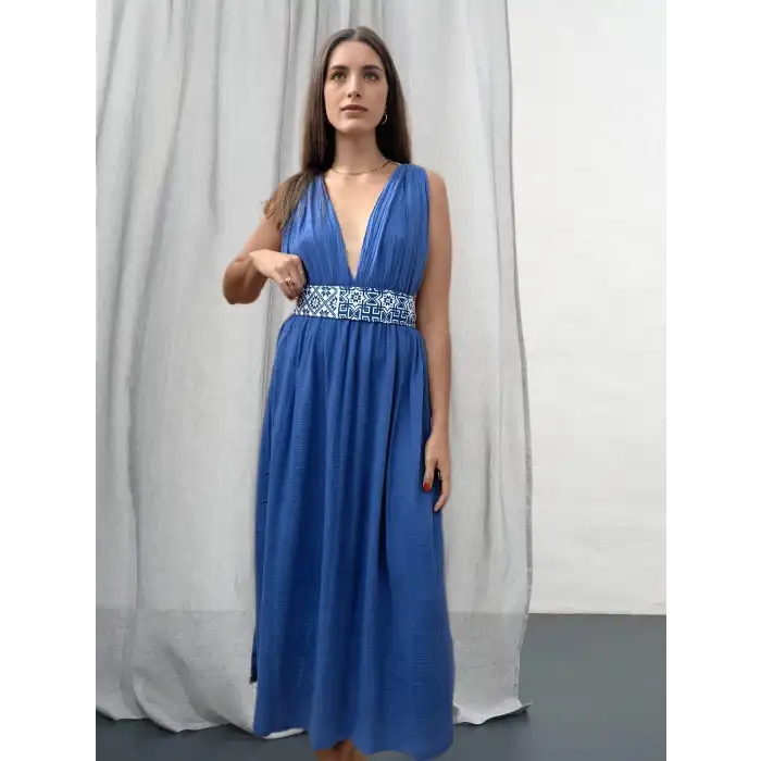 AZİZE BOHEM STİL MÜSLİN ELBİSE / Parlament