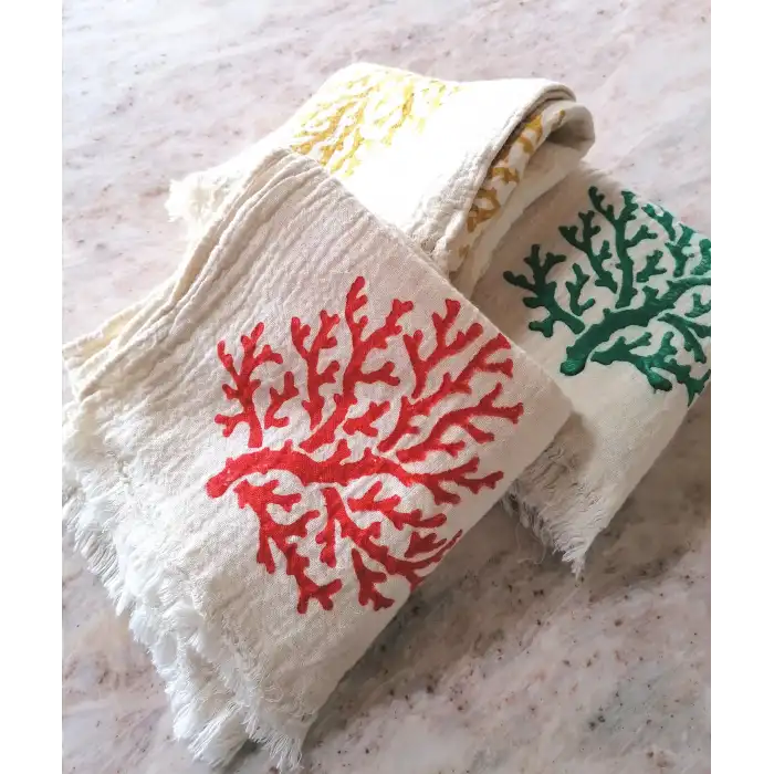 DOĞA -TAHTA BASKILI PESTEMAL