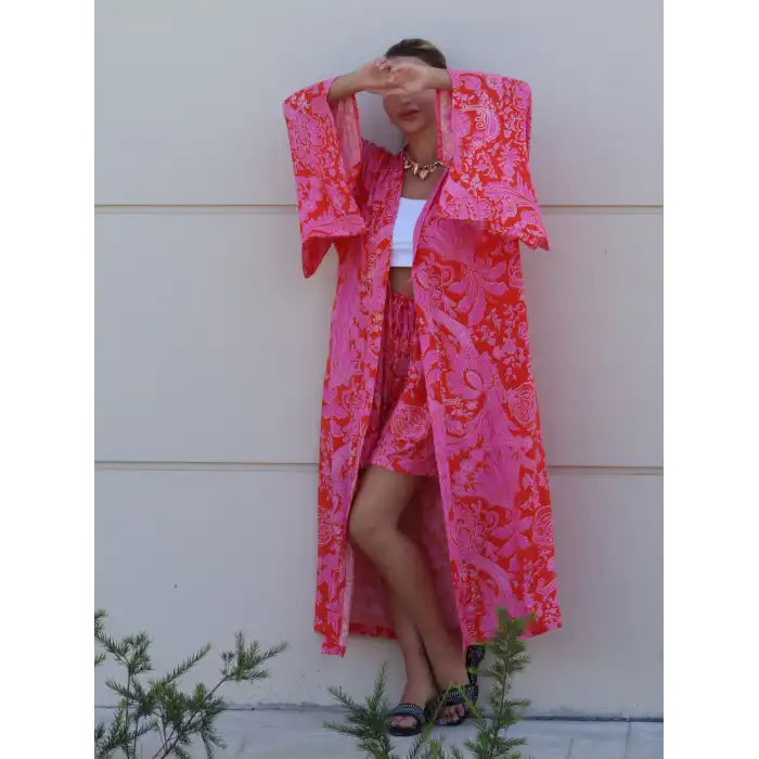 DATÇA YARASA KOL KİMONO ve ŞORT TAKIM