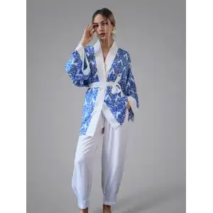 VİSKON KİMONO PANTOLON TAKIM