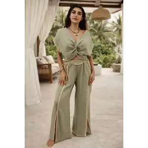 KARMA BLUZ & PANTOLON TAKIM / Yağ Yeşili