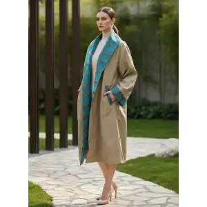 ŞAHMERAN SU GEÇİRMEZ BOHEM TRENCHCOAT / Bej