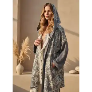 NOTALGIA KAPŞONLU PAMUK KİMONO