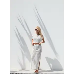 ÖRME FİLE BLUZ ETEK TAKIM