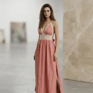 LİANA ŞİLE BEZİ ELBİSE / mercan