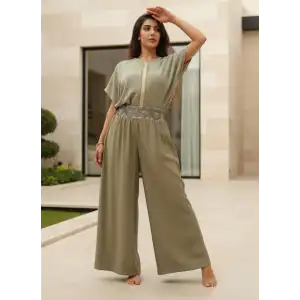 SAHRA BOHEM BOL PAÇA PANTOLON / Yağ Yeşili