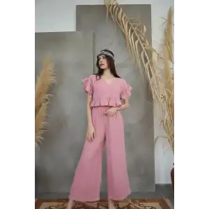 SALUTE BLUZ & PANTOLON TAKIM /pembe