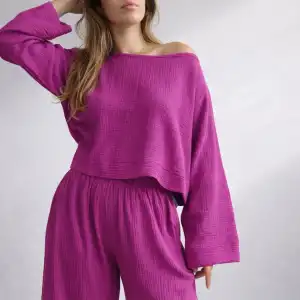 SOUL MÜSLİN BLUZ PANTOLON TAKIM / sıklamen