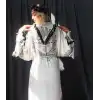 SHAMAN TAHTA BASKILI MÜSLİN KAFTAN