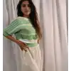 MUMBAI MÜSLİN CROP & PANTOLON TAKIM / Yeşil