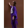 MELİS MÜSLİN KİMONO PANTOLON / Mor