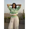 MUMBAI MÜSLİN CROP & PANTOLON TAKIM / Yeşil