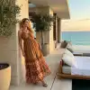 GAZELLE BOHO ÇİNGENE ELBİSE / Camel