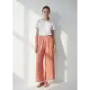 PÜSKÜLLÜ CRINCLE PANTOLON / Turuncu