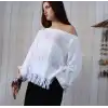 KOZA YIRTIKLI BLUZ