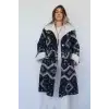 NAVAJO POLAR KİLİM DESEN PALTO