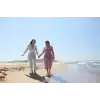 PEACE KEMER DETAYLI ŞİLE BEZİ ELBİSE