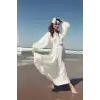 PEACE KEMER DETAYLI ŞİLE BEZİ ELBİSE