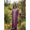 ROSEMARY MUSLİN KAFTAN Sıklamen