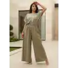 SAHRA BOHEM BOL PAÇA PANTOLON / Yağ Yeşili