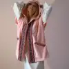TUNA KAPŞONLU WELLSOFT YELEK / PEMBE