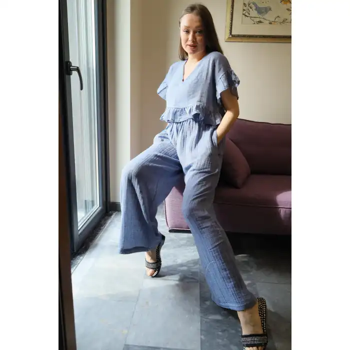 SALUTE BLUZ & PANTOLON TAKIM