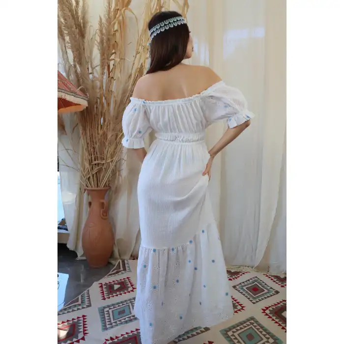 PAPATYA PAMUK FİSTO ELBİSE