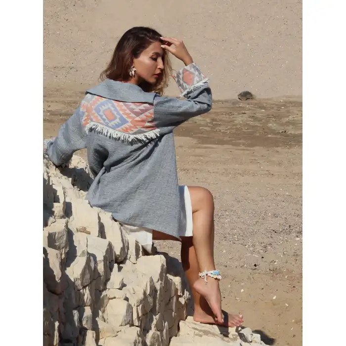 EPİC ETHNİK DETAYLI MÜSLİN GÖMLEK