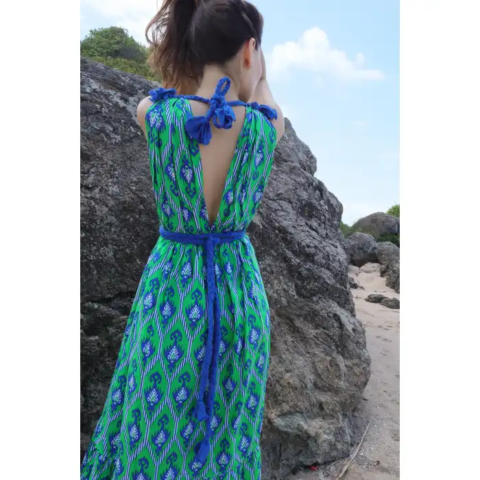 IKAT SELENE MAKSİ ELBİSE