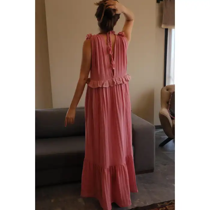 SELENE FIRFIRLI MÜSLİN ELBİSE