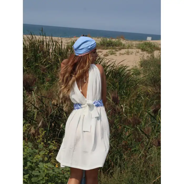 AZİZE KİLİM KEMERLİ ELBİSE / mini