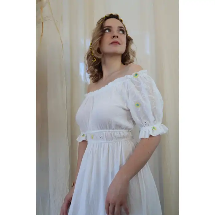 PAPATYA PAMUK FİSTO ELBİSE