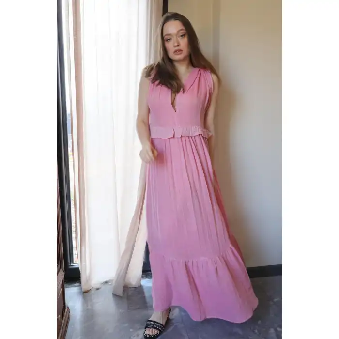 SELENE FIRFIRLI MÜSLİN ELBİSE